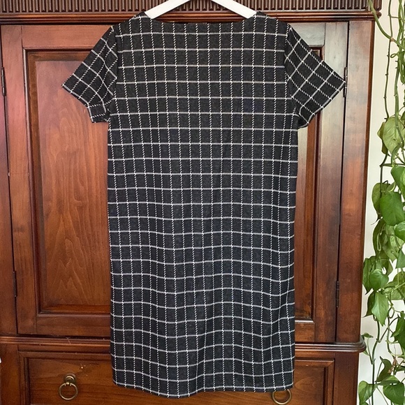 Jane and Delancey cotton / poly stretch windowpane check dress Fall - Picture 2 of 11
